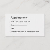 Minimale benoeming van de Dentist-Kantoor Visitekaartje (Achterkant)