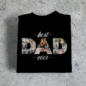 Minimale beste papa ooit DAD 18 fotocollage Tri-Blend Shirt