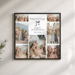 Minimale Beste Vrienden Moderne BFF Fotocadeau Foto Afdruk