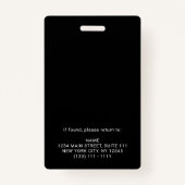 Minimale beveiliging van zwarte Logo Badge (Achterkant)