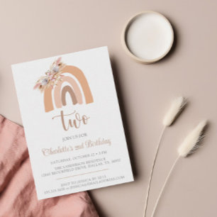 Minimale bevliegingsdag van Pampas Grass Boho Kaart