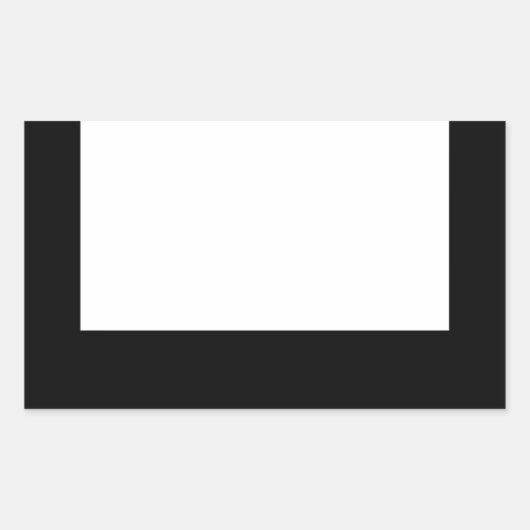 Minimale Black lijst Design White R Sticker (Voorkant)
