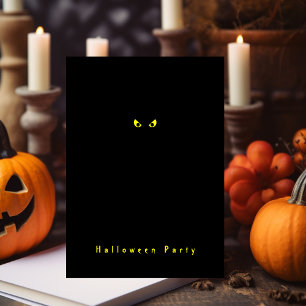 Minimale Black Spooky Eyes Halloween Party Kaart