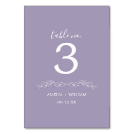 Minimale Blad Monogram Huwelijk Tafel Nummerkaart Kaart
