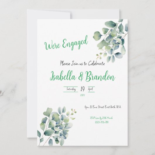 Minimale Bladerige Uitnodiging tot Betrokkenheid (Voorkant)