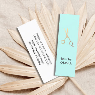 Minimale blauwe blauwfaux Gold-schaarste Mini Visitekaartje