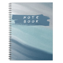 Minimale Blauwe Gradiënt Notitieboek Cover