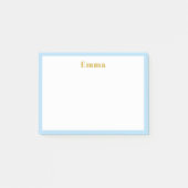Minimale Blauwe Rand Aangepaste Post-it Nota's Post-it® Notes (Voorkant)