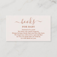 Minimale Bleke roze boeken voor babymeisjes Kaart