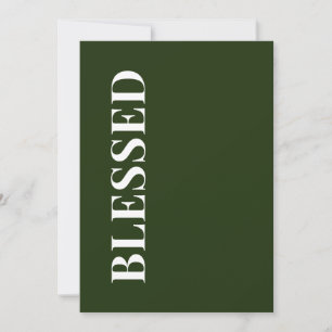 Minimale BLESSED Bosgroene Kerstkaart