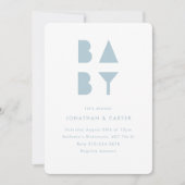 Minimale block baby shower kaart (Voorkant)