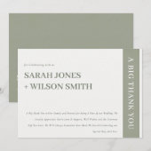 Minimale bloedige hedendaagse typografie bedankkaart (Voorkant / Achterkant)