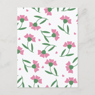 Minimale bloem feestdagenkaart