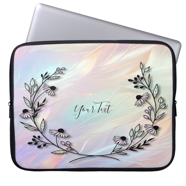 Minimale bloem laptop hoes (Voorkant)