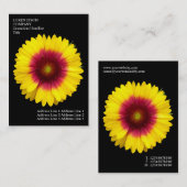 Minimale bloemen - Blanket ventilator - zwart Visitekaartje (Voorkant / Achterkant)