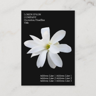 Minimale bloemen - Magnolia - Zwart Visitekaartje