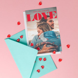 Minimale blote rode foto save the date