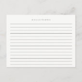 Minimale Blush Hart Bruiloftssalon Recept Verzoek Briefkaart (Achterkant)