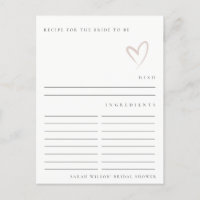 Minimale Blush Hart Bruiloftssalon Recept Verzoek