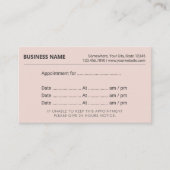 Minimale Blush Pink Appointherinnering Afsprakenkaartje (Voorkant)