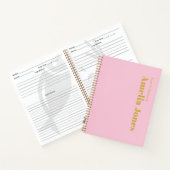 Minimale Blush Pink Recipe Book Cooking Journal Notitieboek (Binnen)