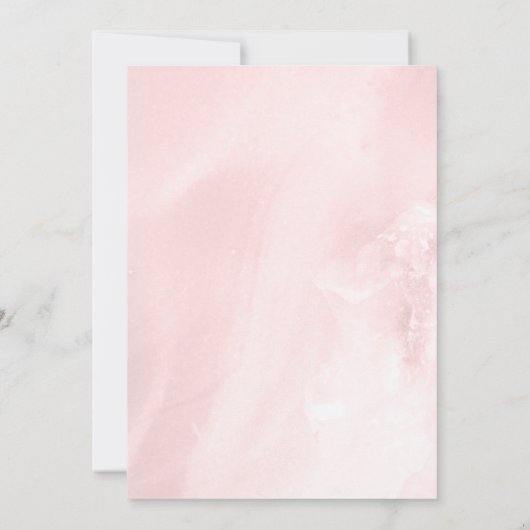 Minimale Blush Roze Agate Geode 40th Birthday Kaart (Achterkant)