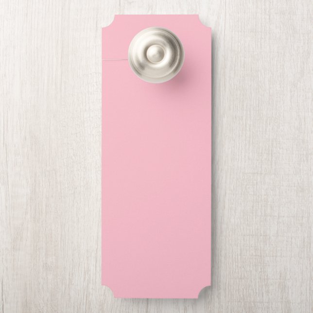 Minimale Blush Roze Hangende Deur Teken Blad (Op knop)