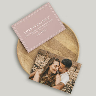 Minimale Blush Verandering Van Datum Huwelijk Uits Save The Date