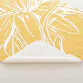 Minimale bodemlijn Tekening geel Sherpa Deken (3/4)