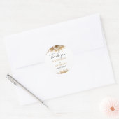 Minimale Boho bloemenbruiloft Ronde Sticker (Envelop)