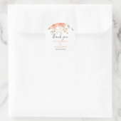 Minimale Boho bloemenbruiloft Ronde Sticker (Tas)