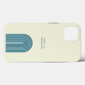 Minimale boho Blue Arch Line Case-Mate iPhone Case (Achterkant (horizontaal))