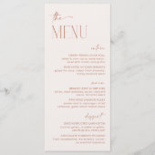 Minimale Boho, Bohemen, Modern, Menu Vrijgezellenf (Voorkant)