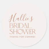 Minimale Boho Bruiloftsfeest Bedankbrief Favor Ronde Sticker (Voorkant)