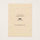Minimale Boho Chic-Kaart voor juwelenweergave Visitekaartje (Achterkant)