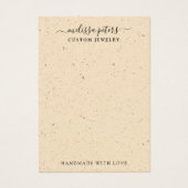Minimale Boho Chic-Kaart voor juwelenweergave Visitekaartje (Voorkant)