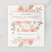 Minimale Boho Floral Bruiloft Gevouwen Plaats Kaar (Buitenkant ongevouwen)