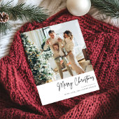 Minimale Boho-kerstkaart Feestdagenkaart