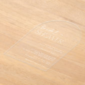 Minimale boho, minimalistisch, modern Vrijgezellen Acryl Uitnodigingen (Laagn)