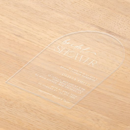 Minimale boho, minimalistisch, modern Vrijgezellen Acryl Uitnodigingen (Laagn)