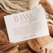 Minimale Boho Neutrale Bruidsfeest Dankkaart Bedankkaart