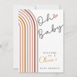 Minimale boho Rainbow-Baby shower Kaart