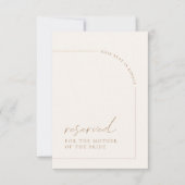 Minimale boog Moderne bruiloft Gereserveerd Kaart (Voorkant)