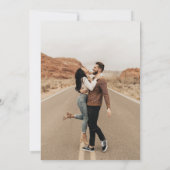 Minimale boog Save The Date Script Fotokaart (Achterkant)