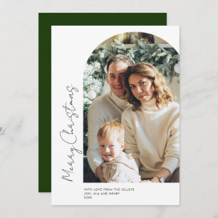 Minimale boog van het midden met kerstkaart