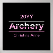 Minimale boogschieten - Roze Arch Poster (Voorkant)