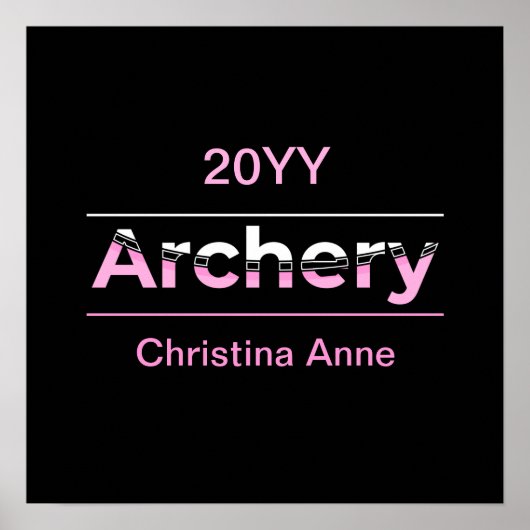 Minimale boogschieten - Roze Arch Poster (Voorkant)