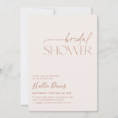 Minimale booho Bridal Shower Nodig Neutrale Kaart (Voorkant)