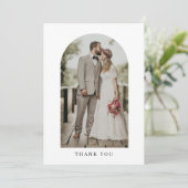 Minimale bootfoto's bruiloft bedankt voor je kaart (Staand voorkant)