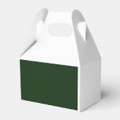 Minimale Bos Groene en Witte Bruiloft Bedankdoosjes (Achterkant)